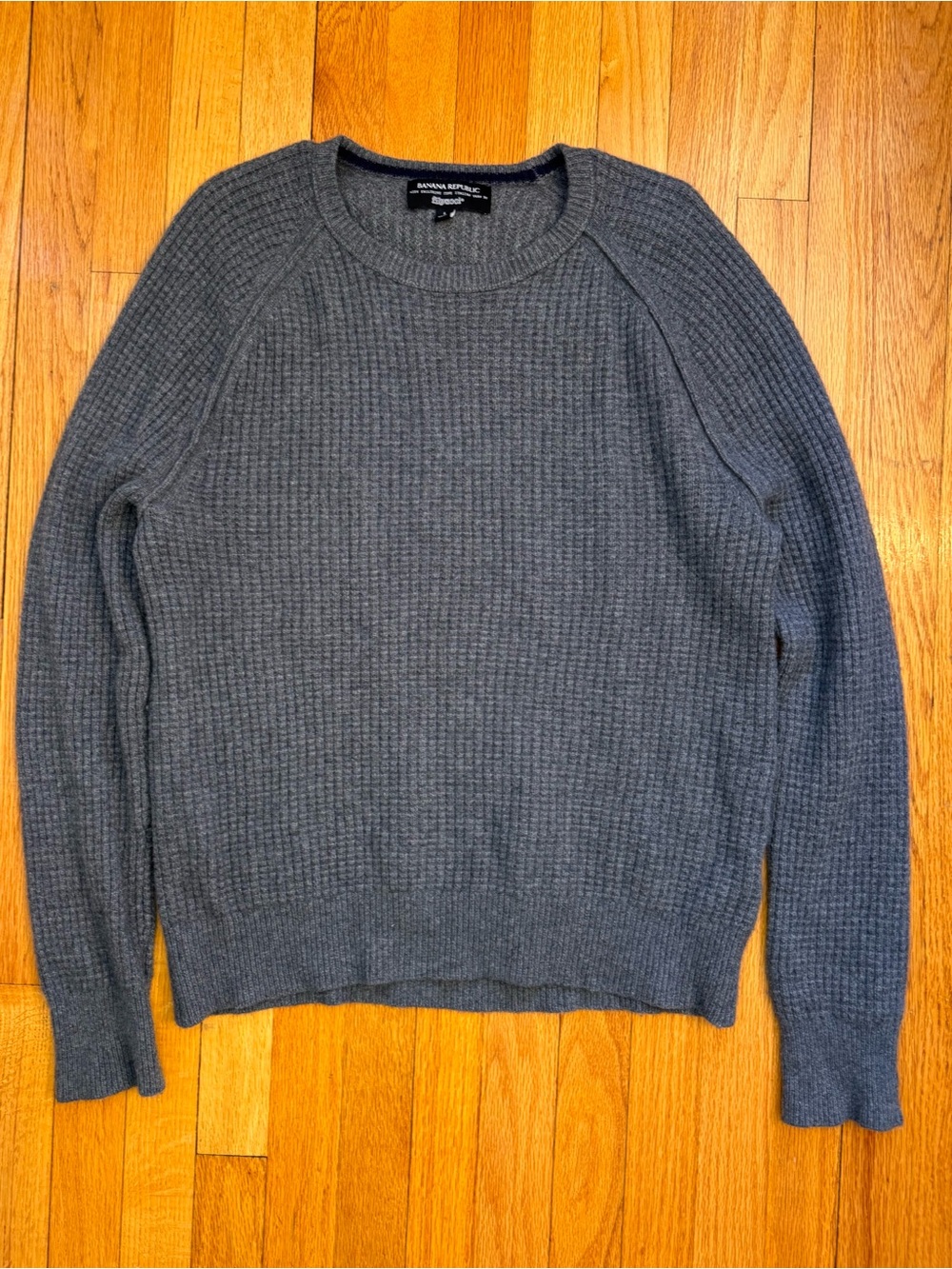 Banana Republic Men’s Merino Wool Filpucci Italian Yarn Waffle Knit Sweater